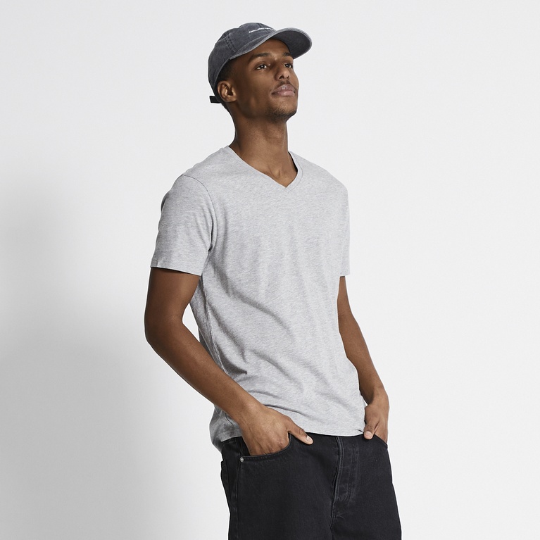 Premium basic tee "Conrad" Grey Melange